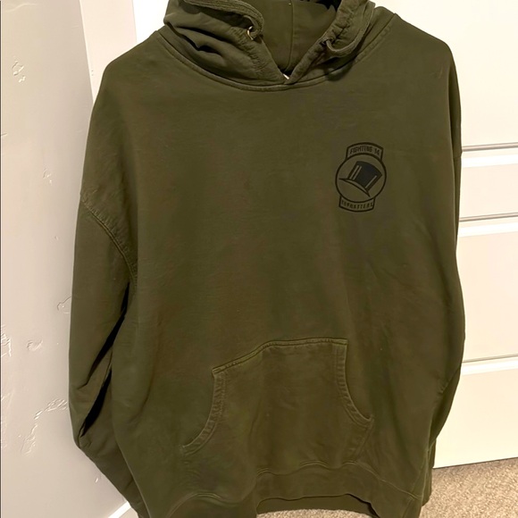 US Navy - Tophatter’s sweatshirt- Men's Olive Green Hoodie- size XL - Picture 1 of 4